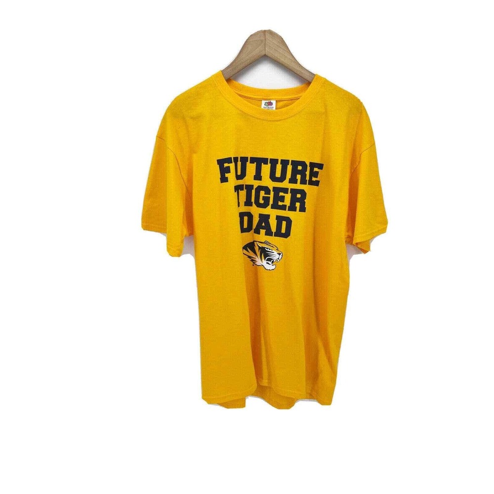 University Of Missouri T-Shirt Men's Large Gold Future Tiger Dad Mizzou Tigers